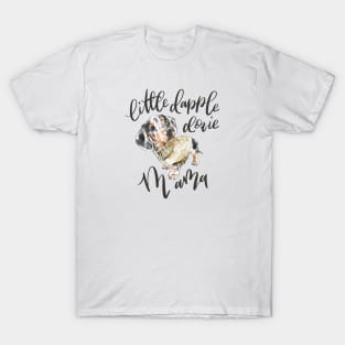 Dapple Doxie Mama, Black in Mustard T-Shirt